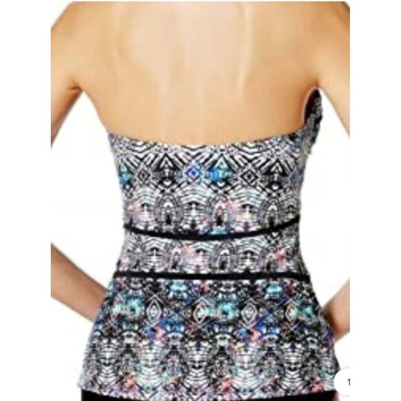 NWOT Island Escape  6 Strapless Aloha Tribal Tankini Top #87215 - Picture 2 of 2